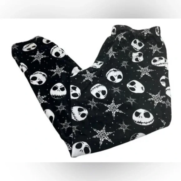 Disney Jack Skellington Night Before Christmas Sherpa Flannel Pajama Set Women S - Picture 6 of 13